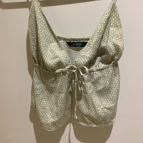 Glassons sage green silky camisole - Picture 3 of 7